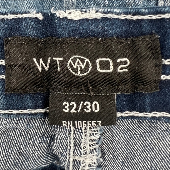 WT02 Slim Straight Leg Distressed Jeans Size Size 32 x 30 Men’s - Picture 2 of 5